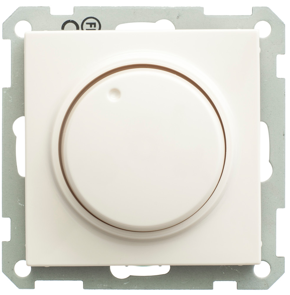 W59 СВЕТОРЕГУЛЯТОР (диммер) поворотно-нажимной, LED, RC, 400Вт, механизм, СЛОНОВАЯ КОСТЬ