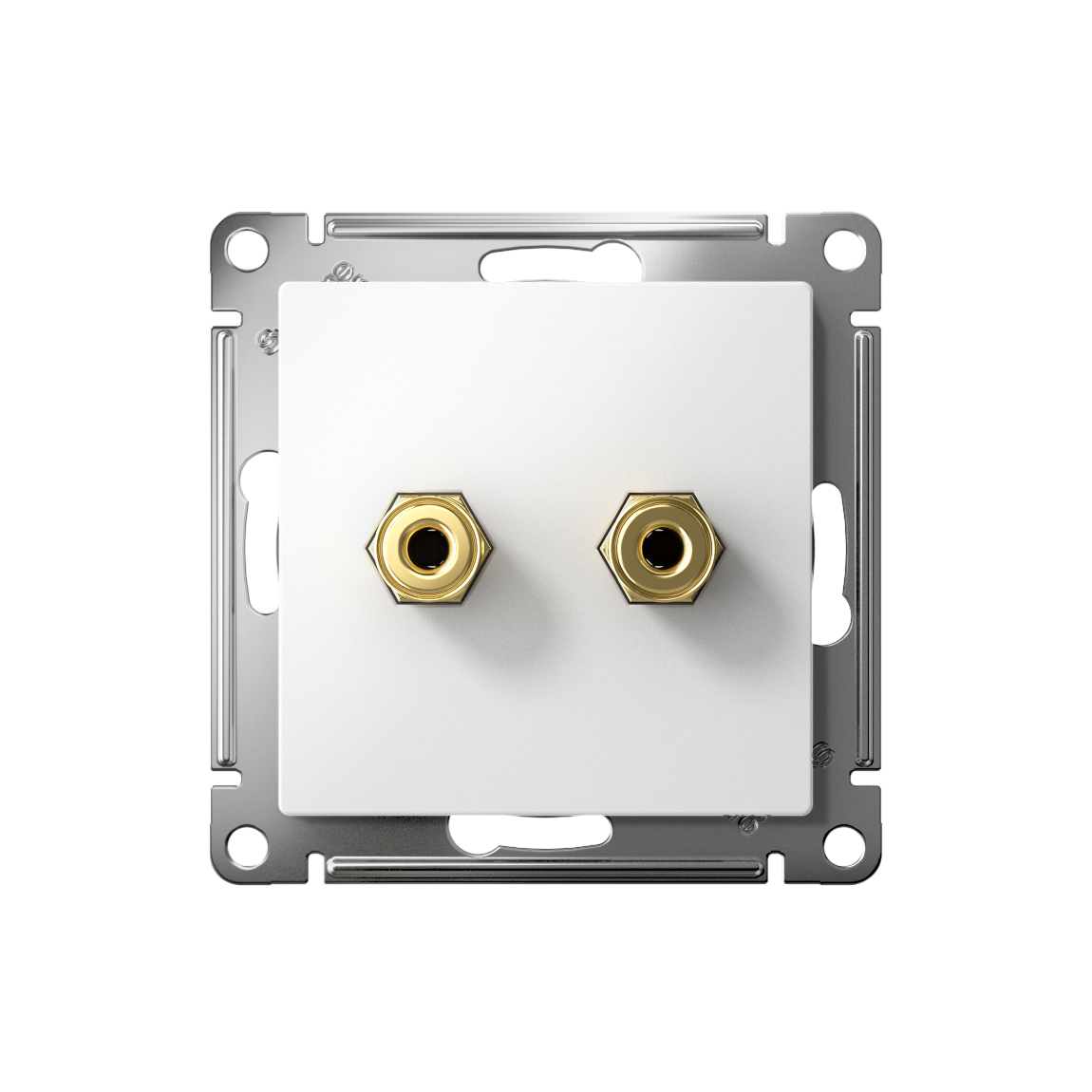 ATLASDESIGN АУДИОРОЗЕТКА двойная, БЕЛЫЙ