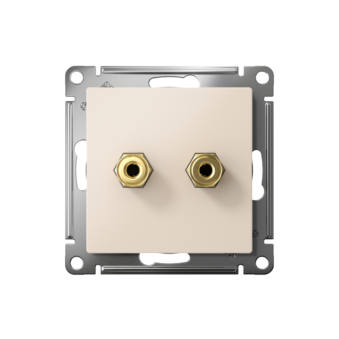 ATLASDESIGN АУДИОРОЗЕТКА двойная, БЕЖЕВЫЙ