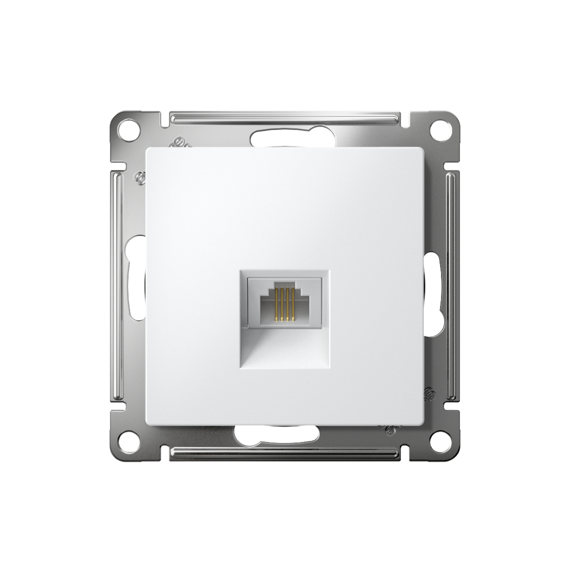 ATLASDESIGN РОЗЕТКА телефонная RJ11, механизм, БЕЛЫЙ