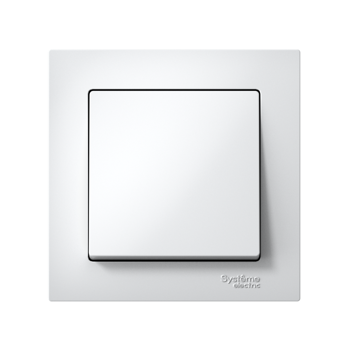 ATLASDESIGN 1-клавишный ВЫКЛЮЧАТЕЛЬ, сх.1, 10АХ, в сборе, БЕЛЫЙ