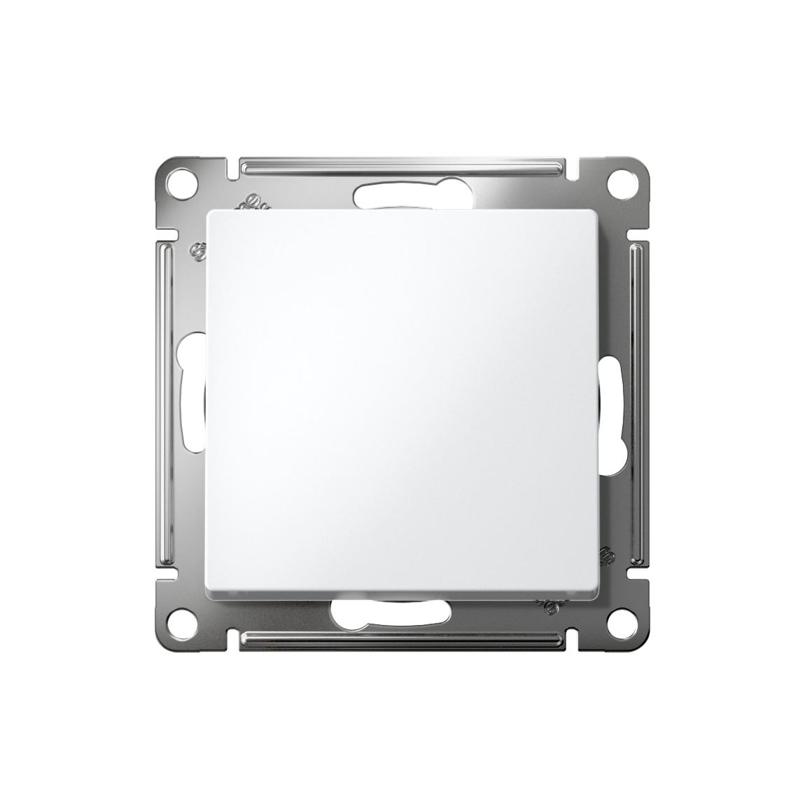 ATLASDESIGN 1-клавишный ВЫКЛЮЧАТЕЛЬ КНОПОЧНЫЙ, сх.1, 10А, механизм, БЕЛЫЙ