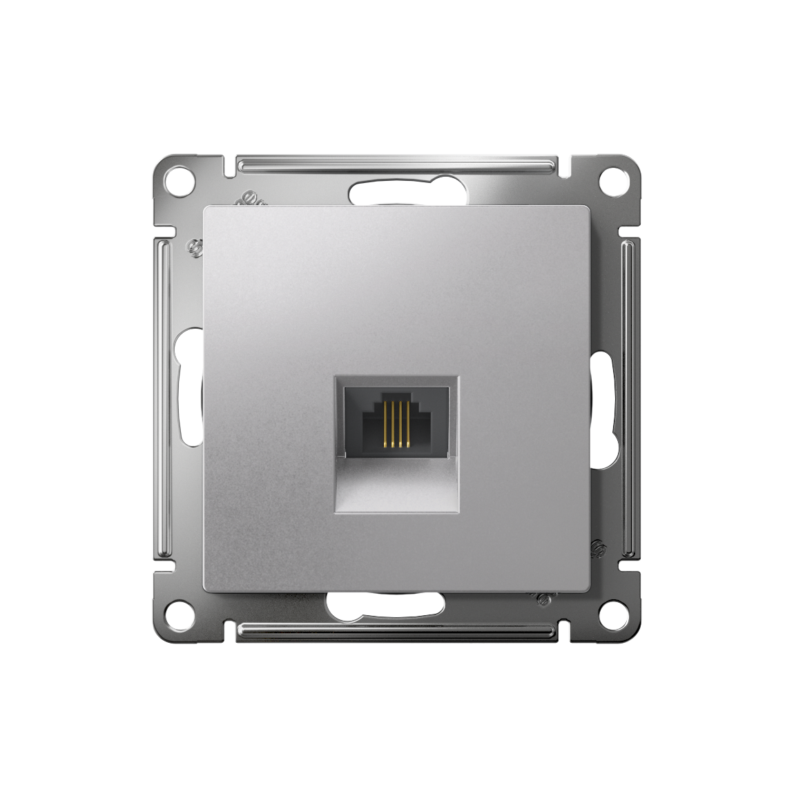 ATLASDESIGN РОЗЕТКА телефонная RJ11, механизм, АЛЮМИНИЙ