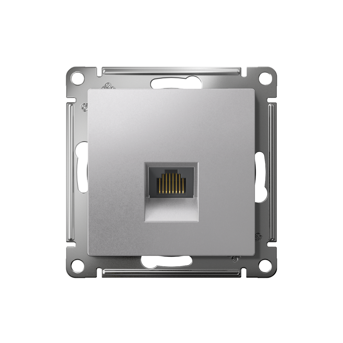 ATLASDESIGN РОЗЕТКА компьютерная RJ45 кат. 5e, механизм, АЛЮМИНИЙ
