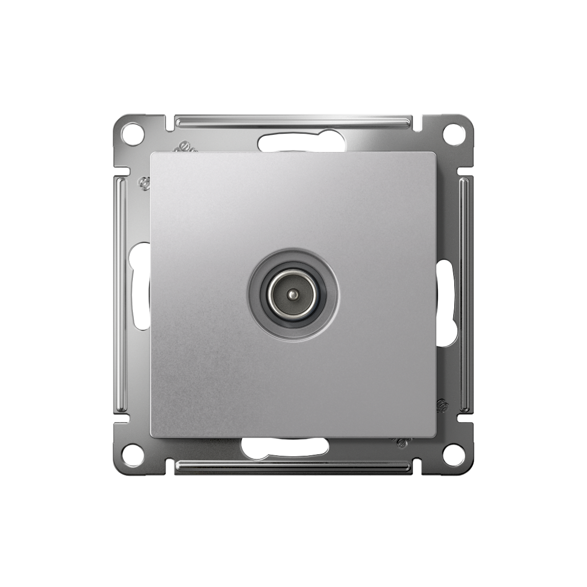 ATLASDESIGN TV РОЗЕТКА проходная 4дБ, механизм, АЛЮМИНИЙ