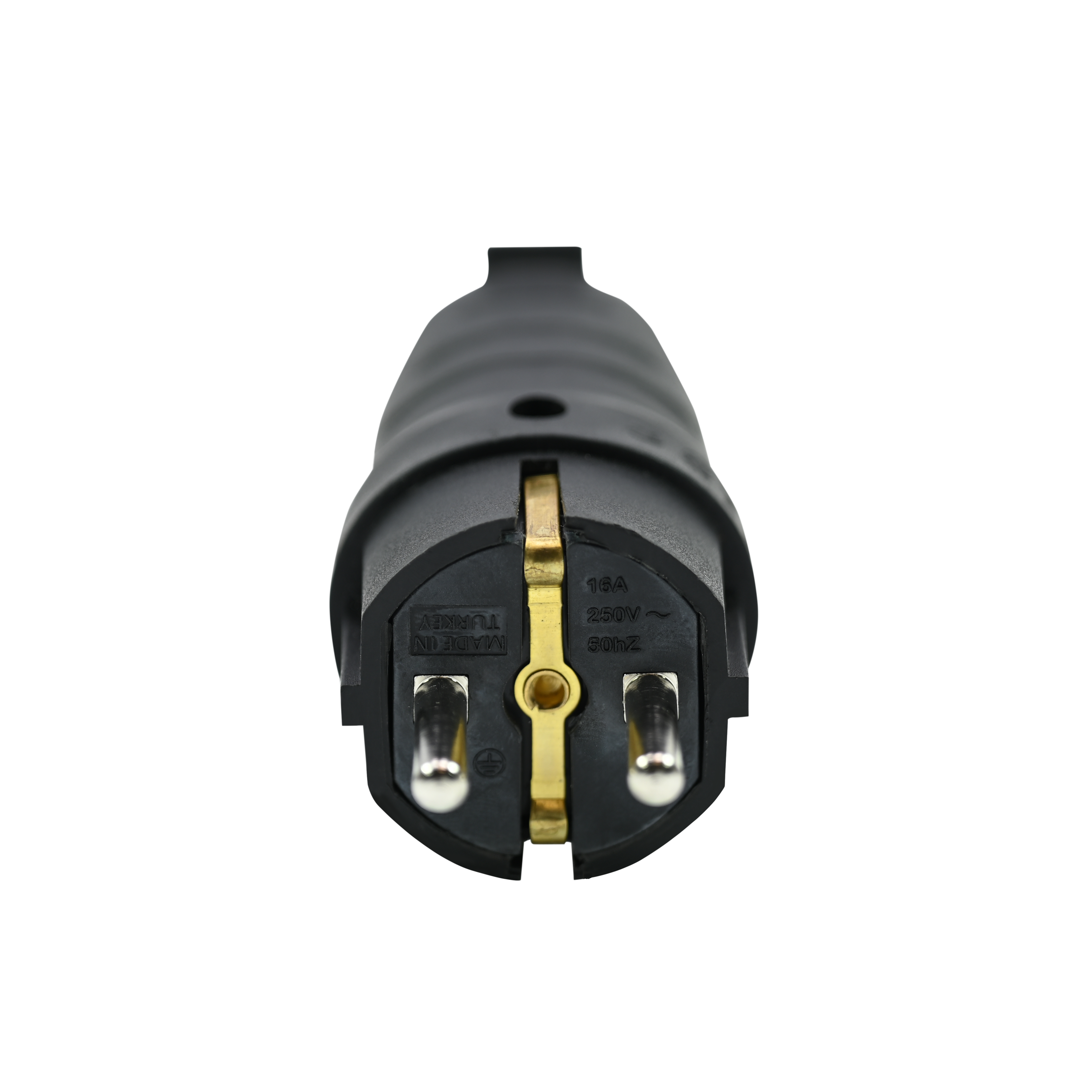 MULTISET Вилка 2К+З угловая каучуковая 16 А/250 В IP44 ЧЁРНАЯ