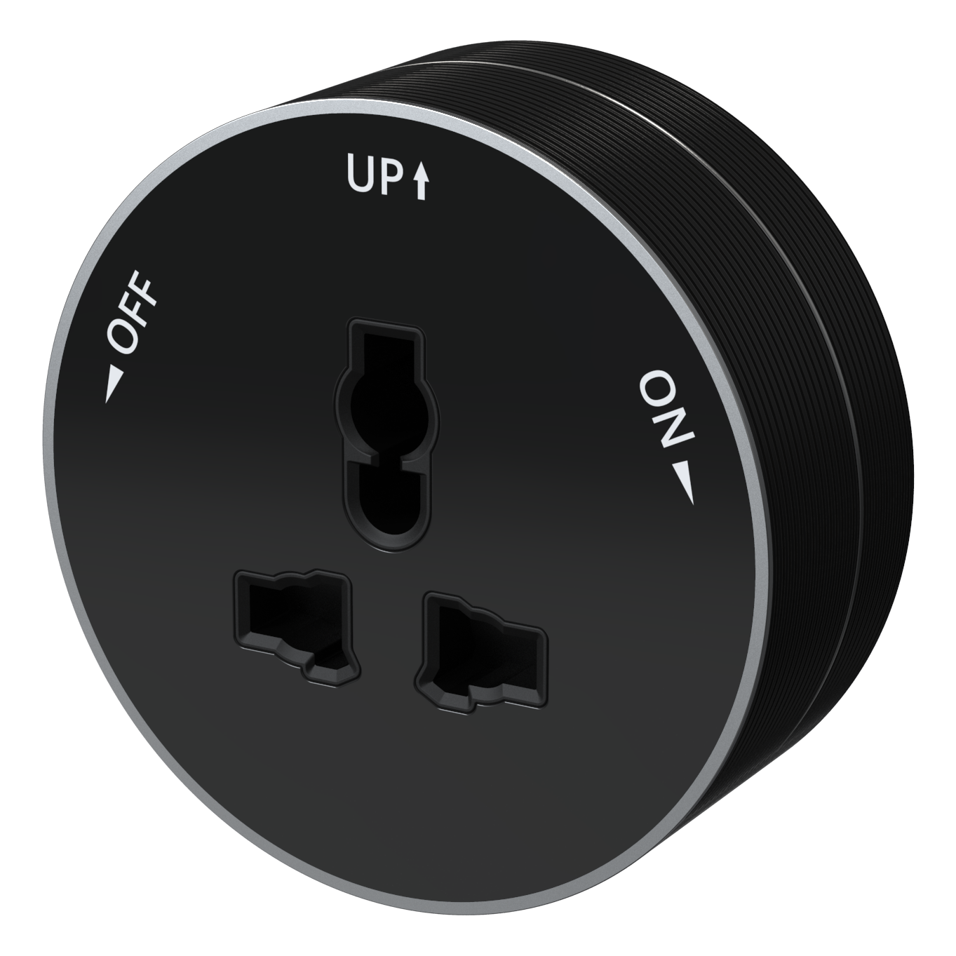 MULTITRACK Розетка универсальная круглая 13 А/250 В АНТРАЦИТ