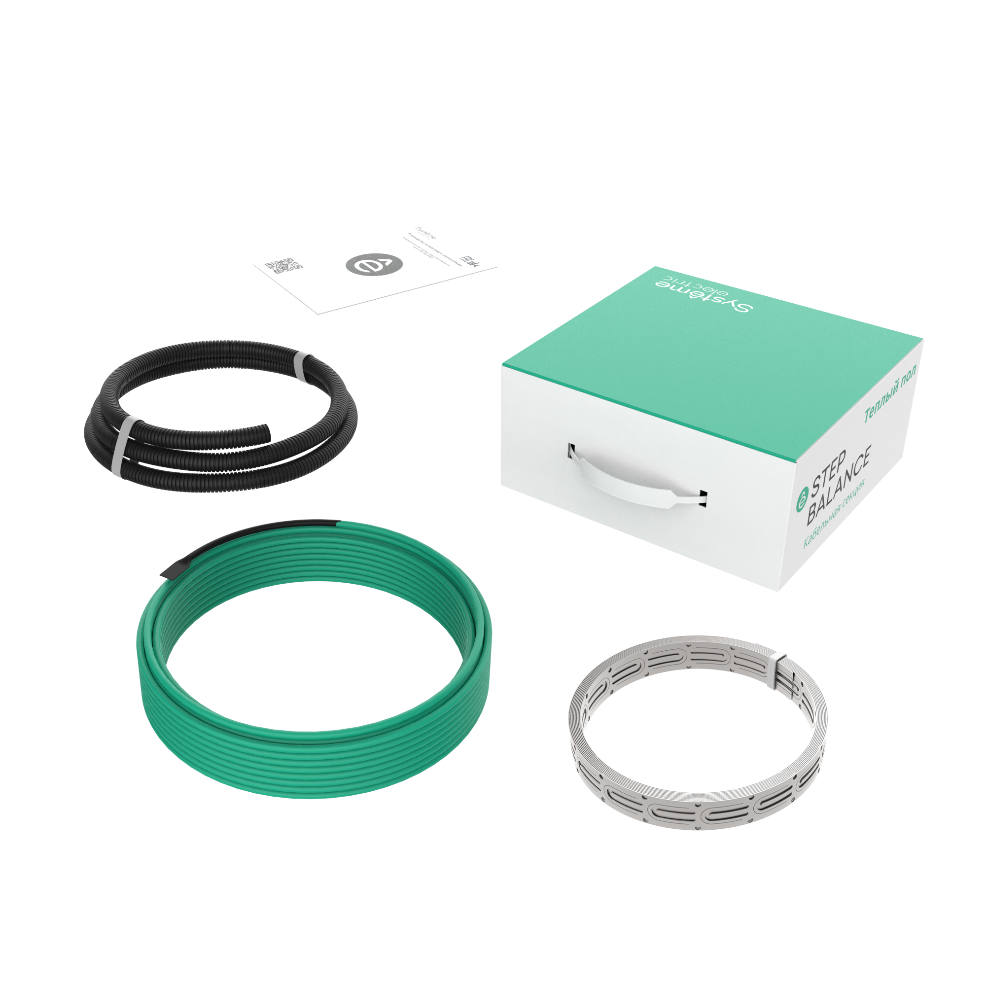 Теплый пол кабельная секция STEP BALANCE, SBC018038, 18 Вт/м, 38 м, S м²:2,7-4,8. Шаг, см: 7-12,5