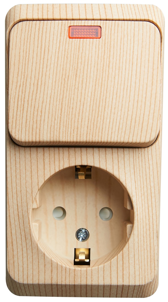 БЛОК О/У:РОЗЕТ с/з шт+ВЫКЛ 1к подс, СОСН