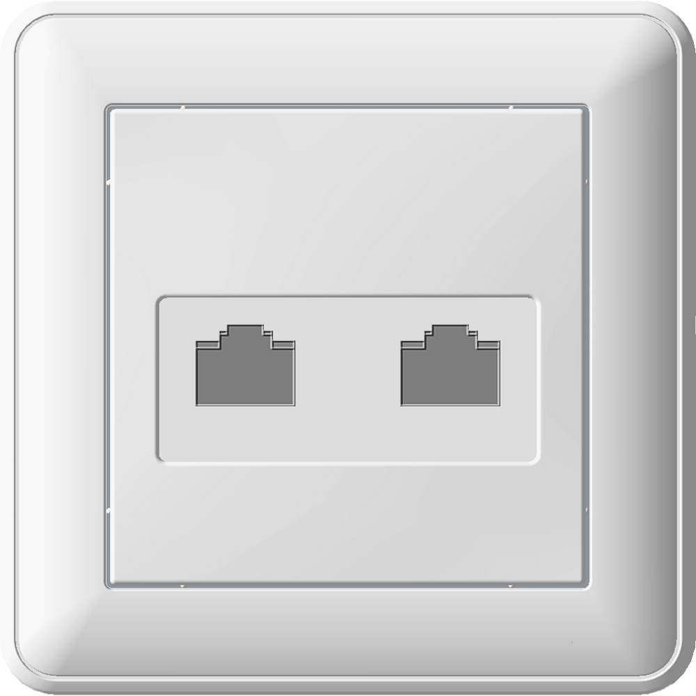 РОЗЕТКА ТЕЛ. В59 СУ 2 Я БЕЛ.