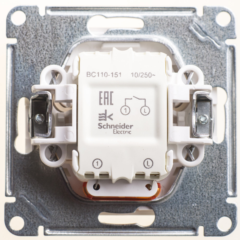 1-кл ВЫКЛ подсв, самов, 10АХ, мех, БЕЛ