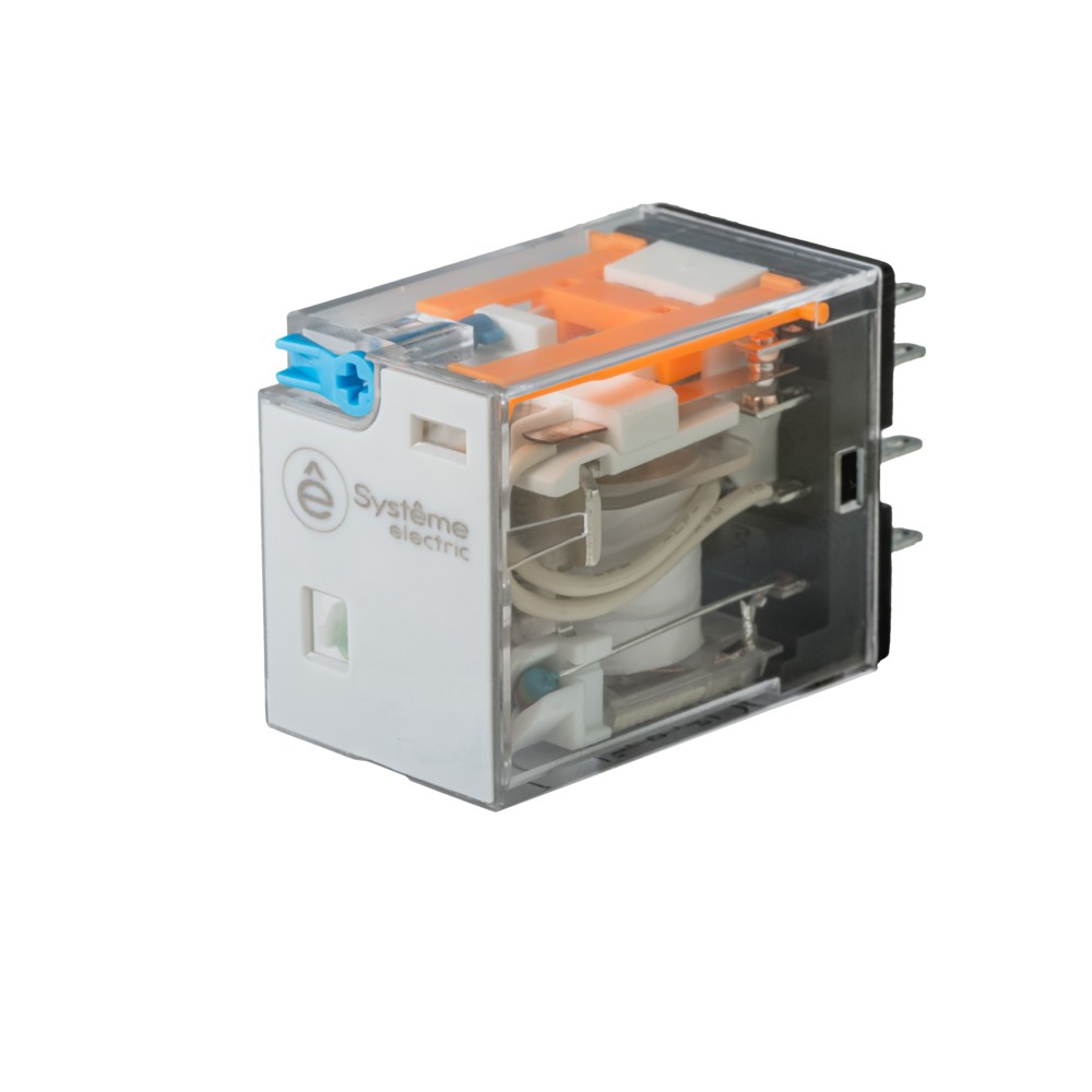 Реле 12A 2CO 48VDC тест кнопка LED