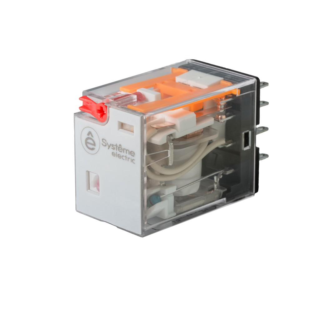 Реле 12A 2CO 48VAC тест кнопка LED