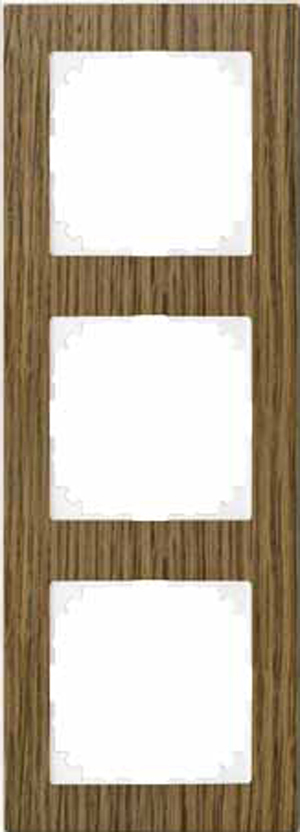 MERTEN M-Pure Decor РАМКА 3 поста, ДУБ/БЕЛЫЙ, SM