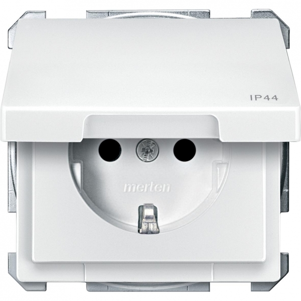 МЕХ-М РОЗЕТКИ SCHUKO С КРЫШКОЙ, БЕЛЫЙ