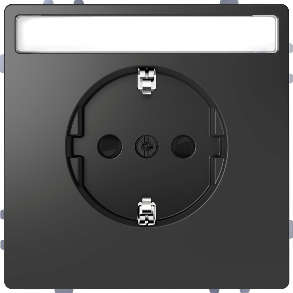 Мех-м розетки 16А с шильд, антрац.