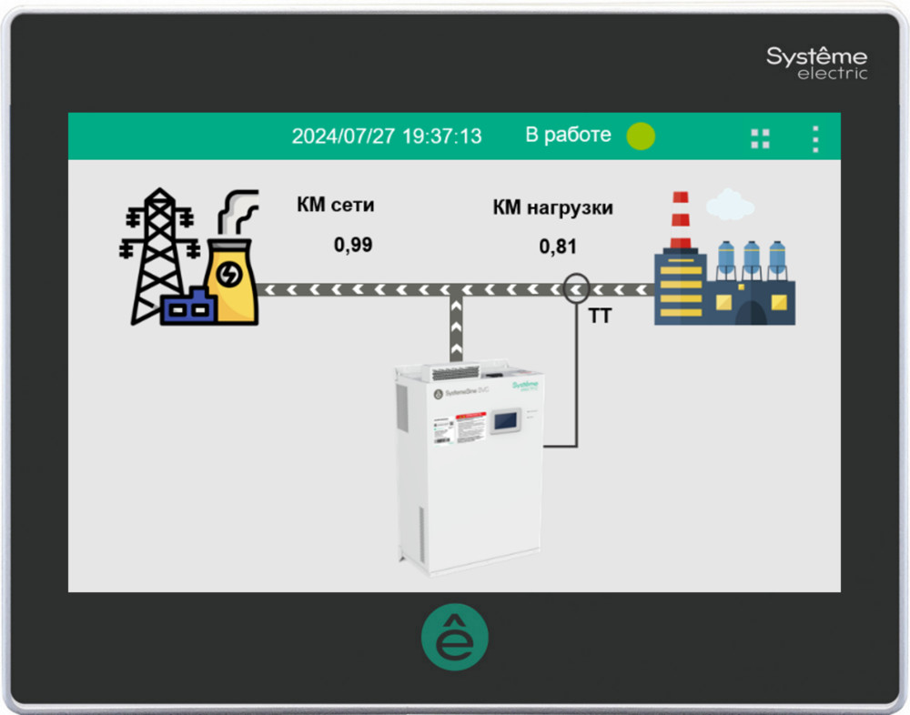 Выносной 7-дюймовый ЖК дисплей для статического генератора реактивной мощности