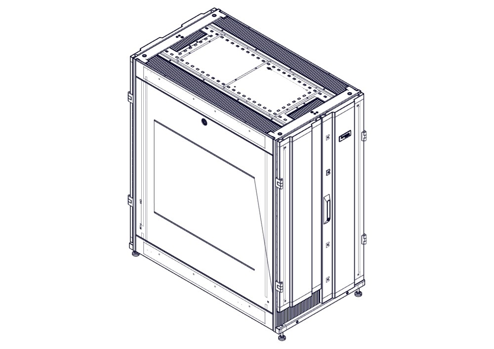 Шкаф Systeme Electric, серия Uniprom, 24U-600/1070, боковые панели 2шт, черный