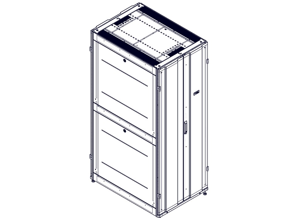 Шкаф Systeme Electric, серия Uniprom, 42U-750/1070, боковые панели 4шт, черный
