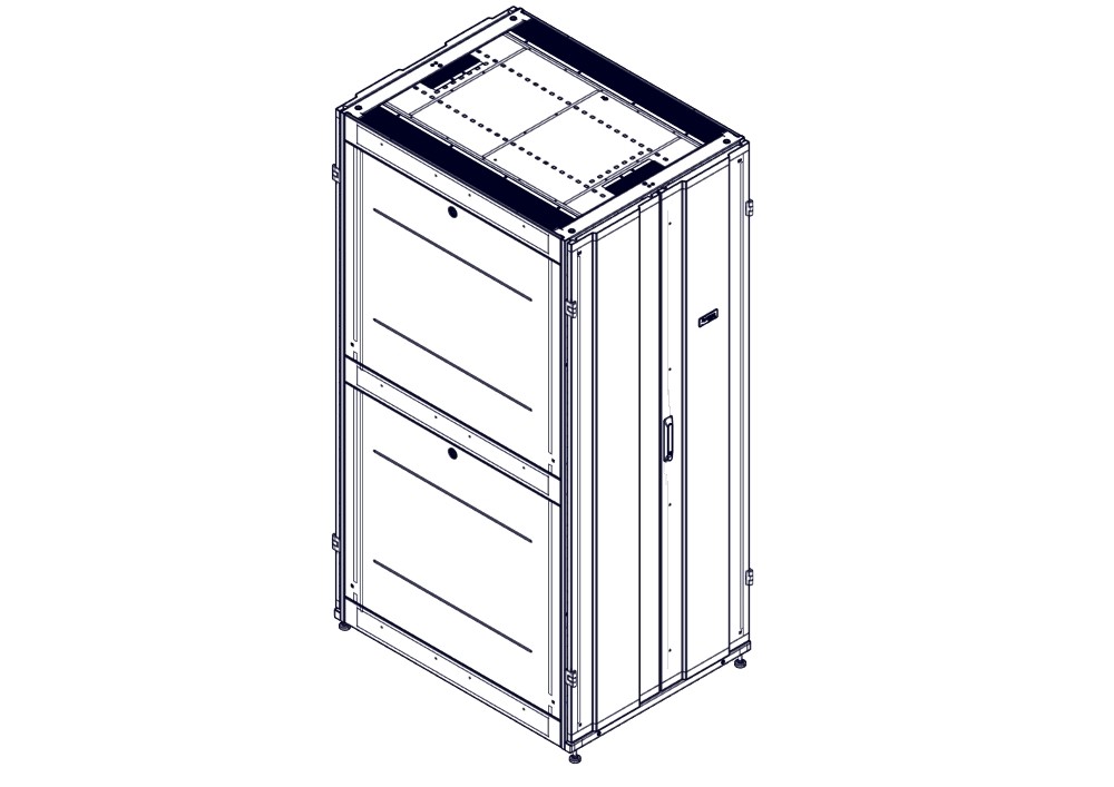 Шкаф Systeme Electric, серия Uniprom, 42U-800/1070, боковые панели 4шт, черный