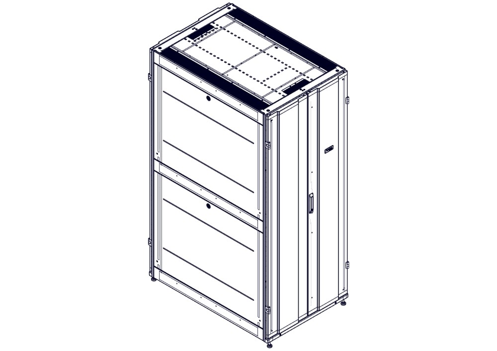 Шкаф Systeme Electric, серия Uniprom, 42U-800/1200, боковые панели 4шт, черный
