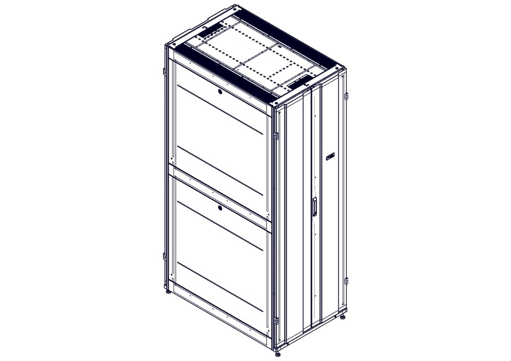 Шкаф Systeme Electric, серия Uniprom, 48U-750/1200, боковые панели 4шт, черный