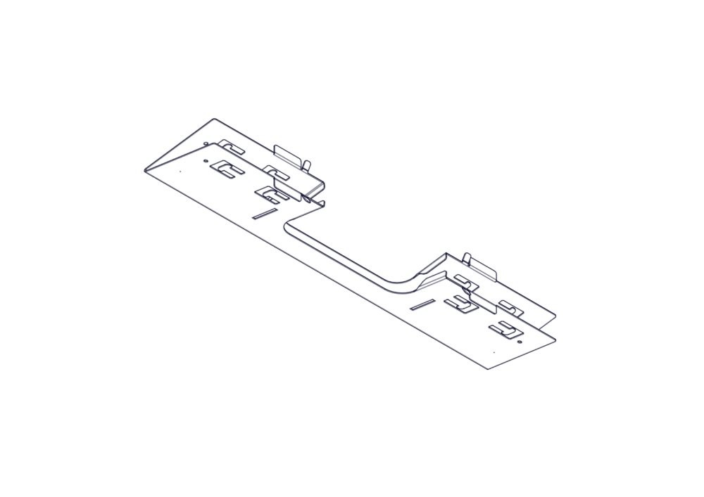 Разделитель с проёмом для прокладки кабелей на крыше шкафов Uniprom 600мм, 2шт.
