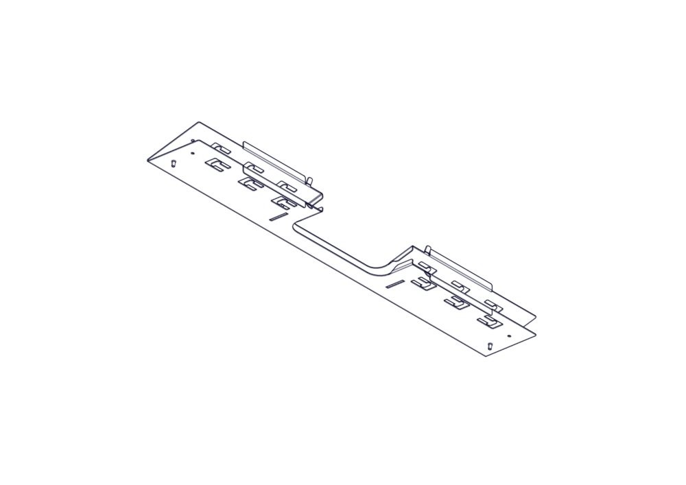 Разделитель с проёмом для прокладки кабелей на крыше шкафов Uniprom 800мм, 2шт.