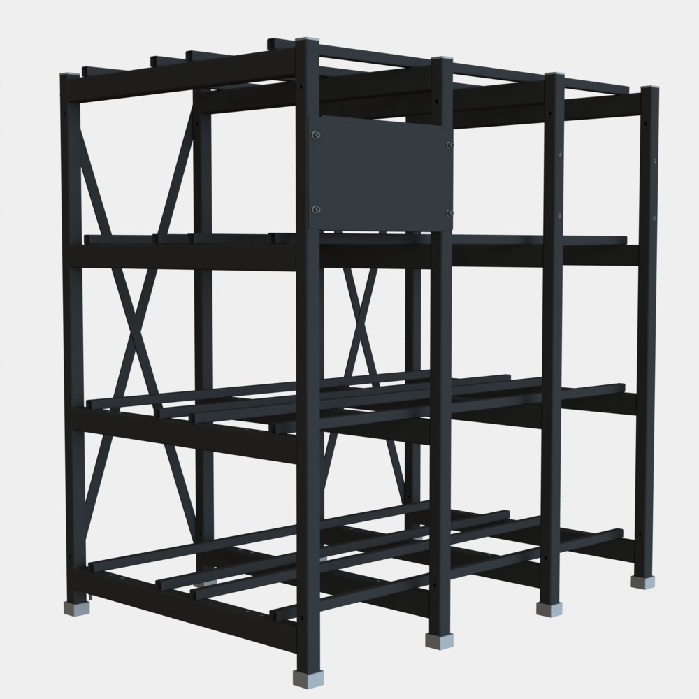 Стеллаж 4 полочный 2 ряда 1360х935х1430