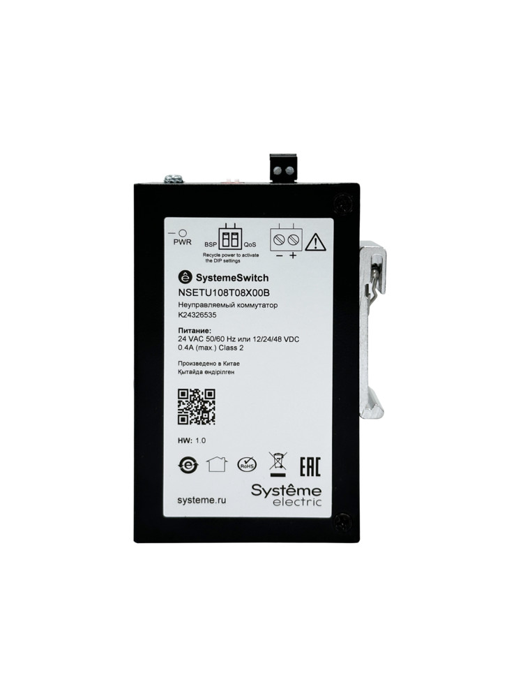 Неуправляемый промышленный коммутатор Ethernet, 8x10/100BaseT