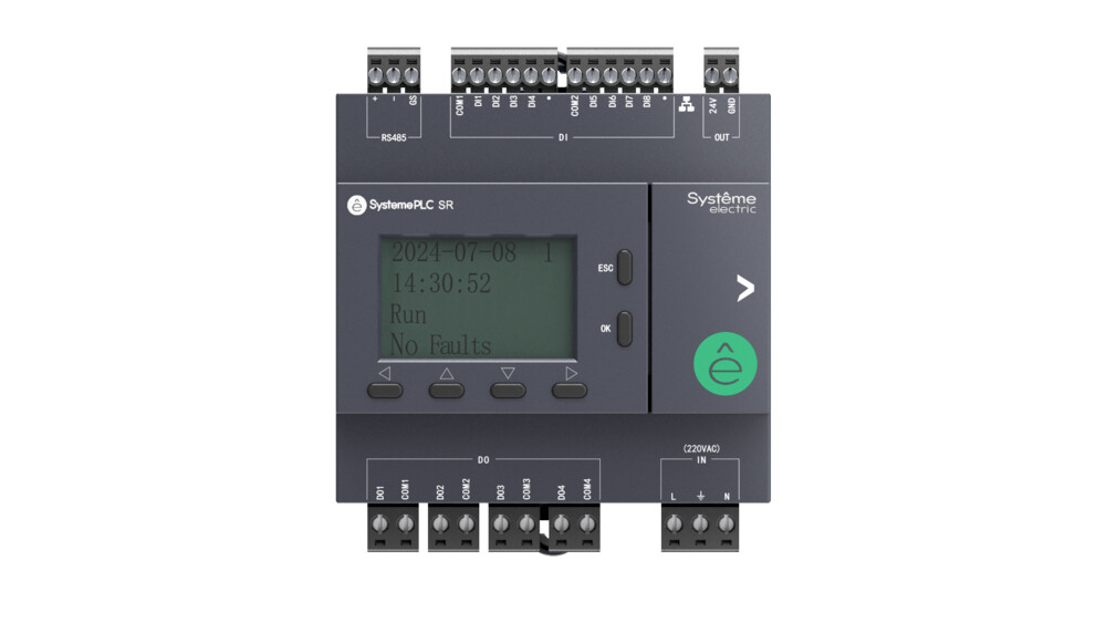 Интеллектуальное реле SR2; 220 VAC; дисплей, 12 IO: 8 DI, 4 DO (реле), 1xRS485, 1xRJ45