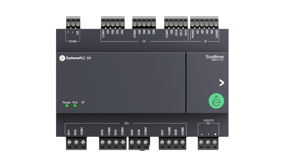 Интеллектуальное реле SR1; 24 VDC; 24 IO: 12 DI, 8 DO (реле); 4 AI; 1xRS485