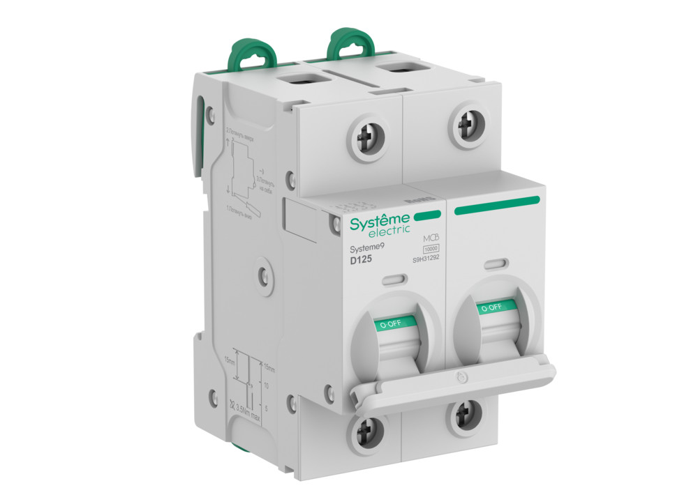 Systeme9 Автоматический выключатель (АВ) 27мм B 125A 2P 10 kA 400В